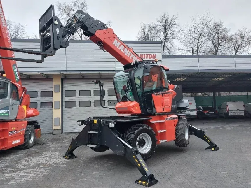 Maszyna Manitou MRT 1845 - Ładowarka teleskopowa obrotowa dostępna w ofercie wynajmu.